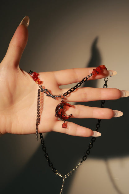 Crimson Moonfall Necklace