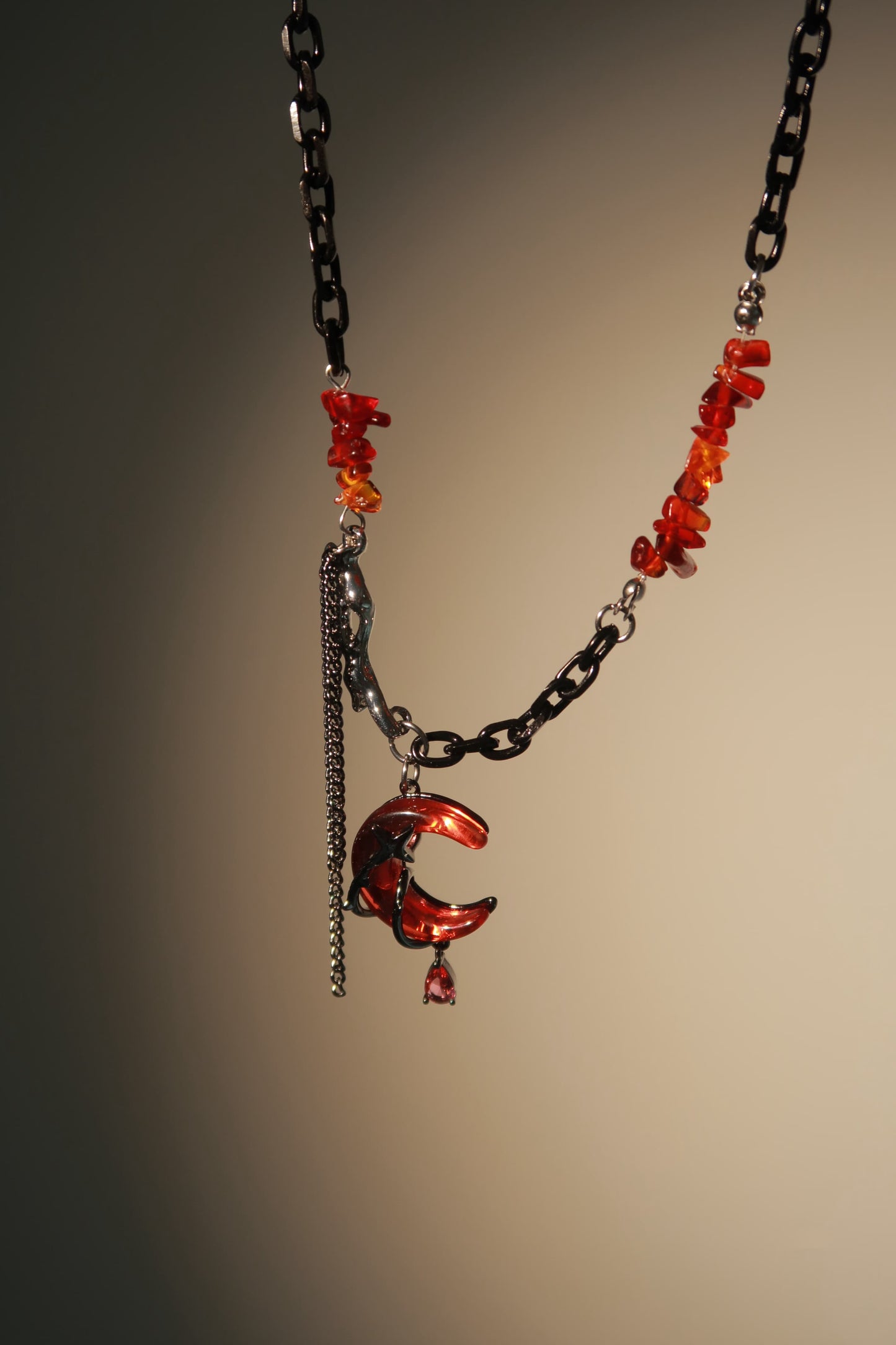 Crimson Moonfall Necklace