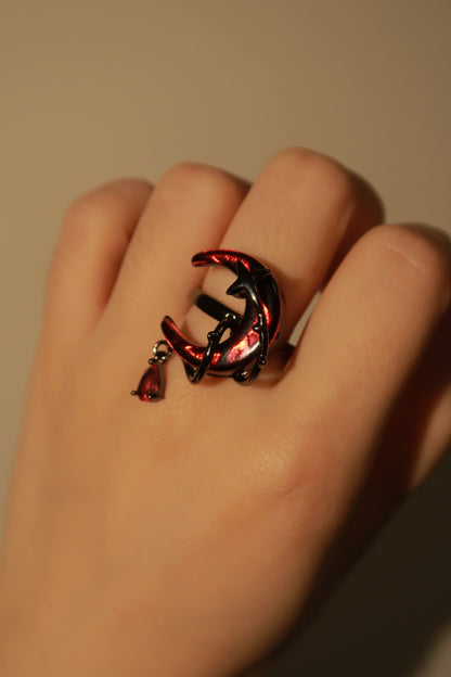 Crimson Moon Ring