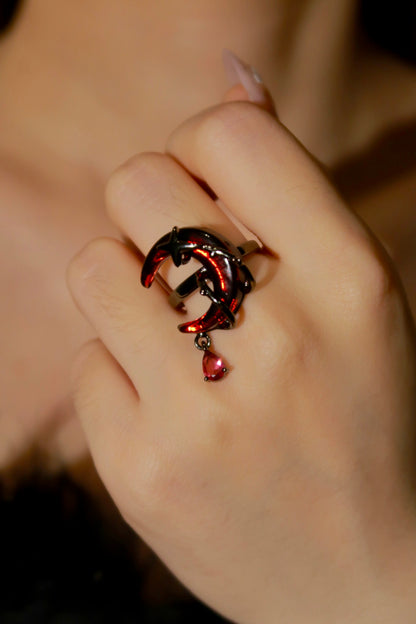 Crimson Moon Ring