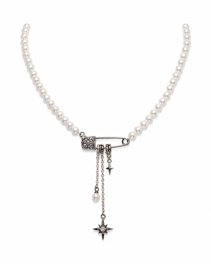 Starlit Pin Pearl Necklace