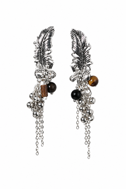 Silver Fallen Feather Earrings